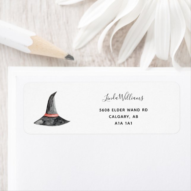 Watercolor Halloween Witch's Hat Elegant simple (Insitu)