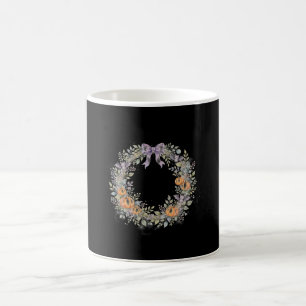 Watercolor Halloween Wreath Decor Mug