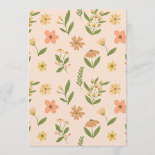 Watercolor Hand-Drawn Colorful Botanical Seamless  Invitation