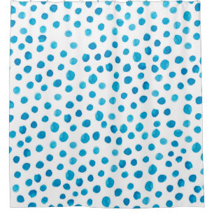 Watercolor hand drawn trendy pattern with modern c shower curtain