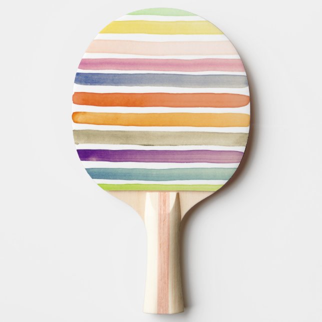 Watercolor hand painted brush strokes, banners. ping pong paddle (Front)