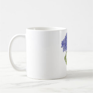 Watercolor Hand-painted Hydrangea Flower Coffee Mug