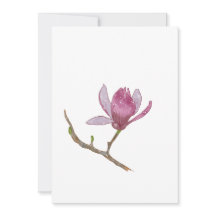 Watercolor Hand-painted Magnolia Flower