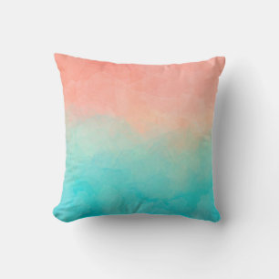 Watercolor. Hand-painted shades, textured banner d Cushion