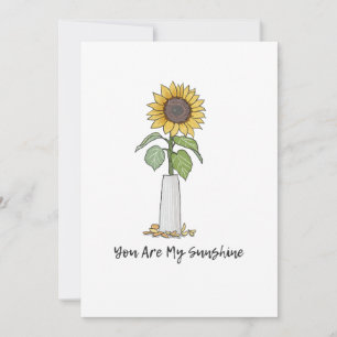 Watercolor Hand-painted You Are My Sunshine Invitation