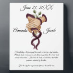 Watercolor Handfasting Art Wedding Keepsake Plaque<br><div class="desc">Whether you are having a Handfasting at your wedding, and want a beautiful explanatory sign for your friends and family who may not be familiar with the practice, or if you’re attending a wedding and looking for a beautiful, one of a kind gift for the newlyweds. This artwork features a...</div>