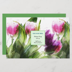 Watercolor Handmade Soap Wrapping Paper Sheet