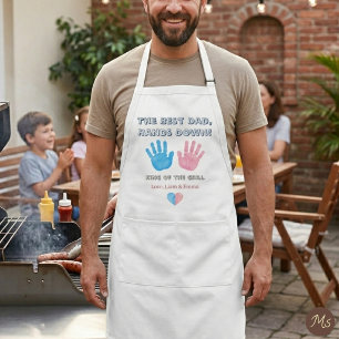 Watercolor Handprint King Of The Grill Dad Standard Apron