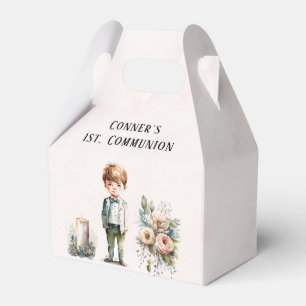 Watercolor Handsome Boy 1st. Communion Favour Box