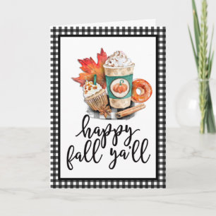 Watercolor Happy Fall Y'all Card