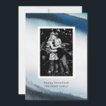 Watercolor Happy Hanukkah Card<br><div class="desc">A gorgeous way to send Hanukkah greetings this holiday season. This blue and white Hanukkah photo card will charm your family and friends. Look for coordinating products from Parcel Studios.</div>