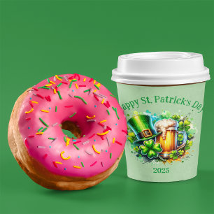 Watercolor Happy St. Patrick's Day Party accessory Paper Cups