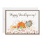 Watercolor Happy Thanksgiving Pumpkin And Turkey