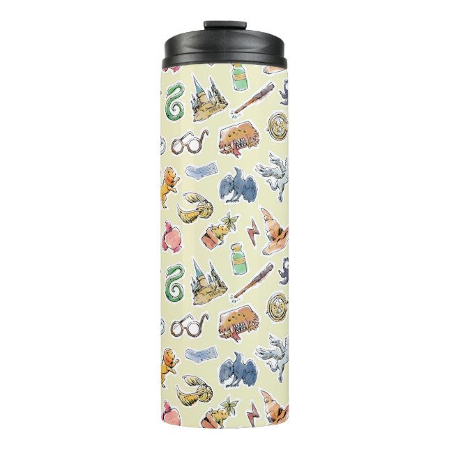 Watercolor Harry Potter Icons Thermal Tumbler (Front)