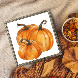 Watercolor Harvest Pumpkins Pumpkin Wall Poster