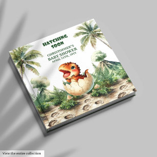 Watercolor Hatching Soon Baby Boy Guest Book
