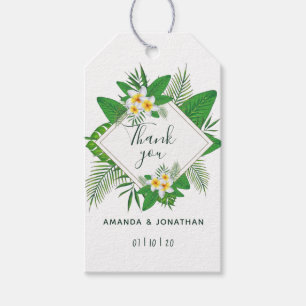 Watercolor Hawaiian Aloha Luau Wedding Guest Favou Gift Tags