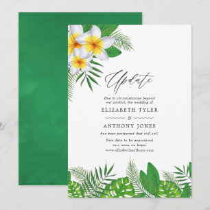 Watercolor Hawaiian Aloha Luau Wedding Update Invitation