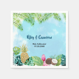 Watercolor Hawaiian Luau Party Napkin