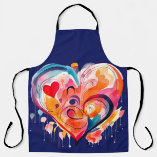 Watercolor Heart Apron