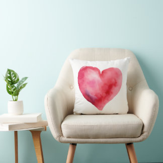 Watercolor Heart Cushion
