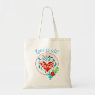 Watercolor Heart Custom Tote Bag