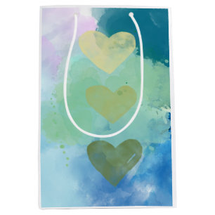 "Watercolor Heart" Gift Bag