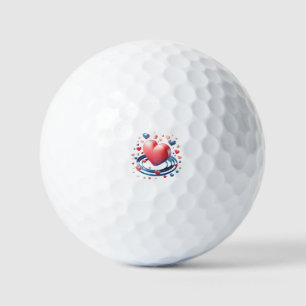 Watercolor Heart Golf Balls – Unique Personali