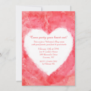Watercolor Heart Invitation