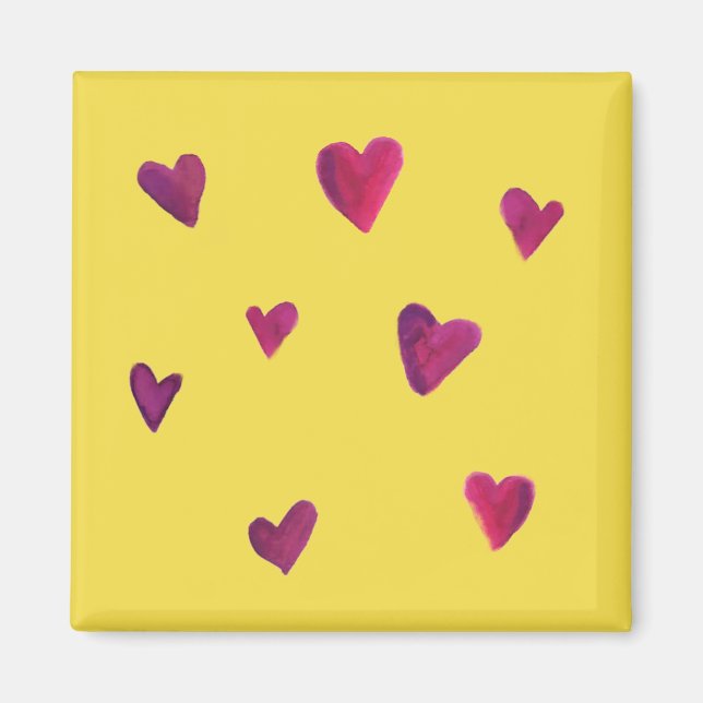 Watercolor Heart Melody Magnet (Front)