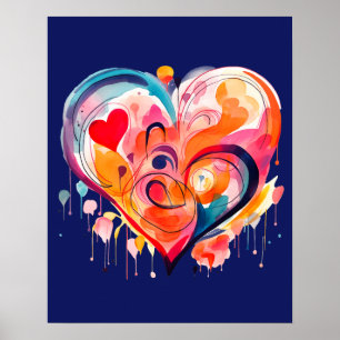 Watercolor Heart Poster
