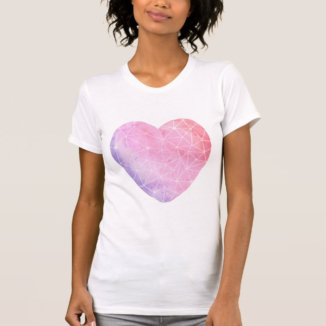 Watercolor heart with gradient T-Shirt (Front)