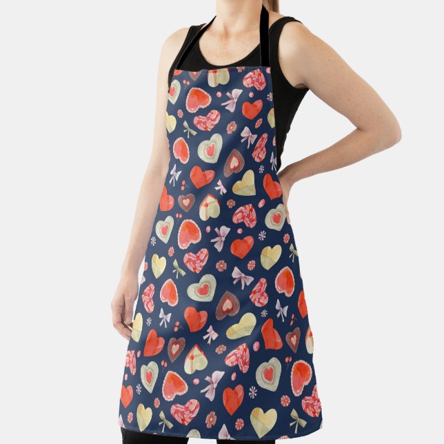 Watercolor Hearts  Apron (Insitu)
