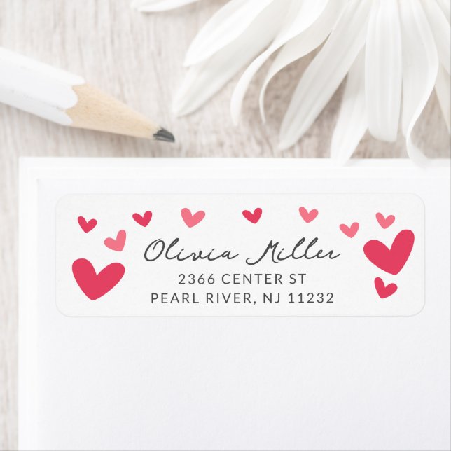 Watercolor Hearts Bridal Shower  Label (Insitu)