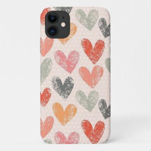Watercolor HEARTS           iPhone 11 Case