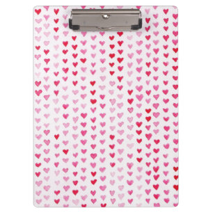 Watercolor Hearts Clipboard