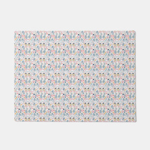 Watercolor hearts doormat