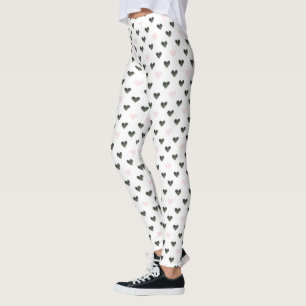 Watercolor Hearts   Girl Power Pattern I Leggings