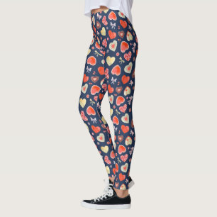 Watercolor Hearts  Leggings