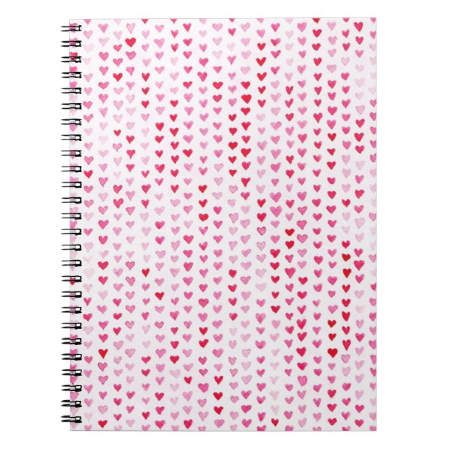 Watercolor Hearts Notebook (Front)
