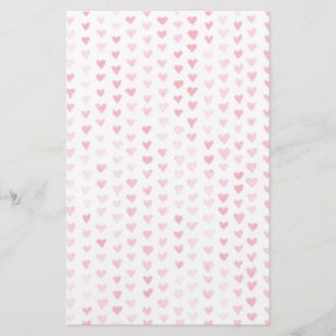 Watercolor Hearts Stationery