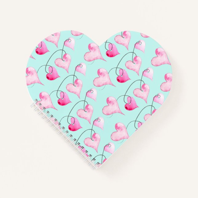 Watercolor Hearts Valentine's Journal (Front)