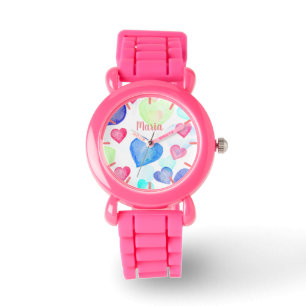 Watercolor Hearts Watch