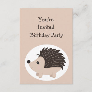 Watercolor Hedgehog Animal BIRTHDAY Fun PARTY Invitation