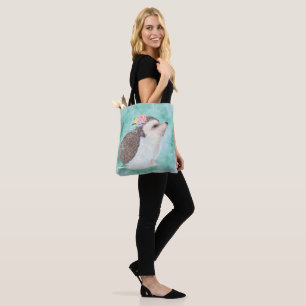 Watercolor Hedgehog Tote Bag