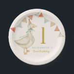 Watercolor Hello Baby Duck. Toys First Birthday Paper Plate<br><div class="desc">Watercolor Hello Baby  Toys Baby First Birthday</div>