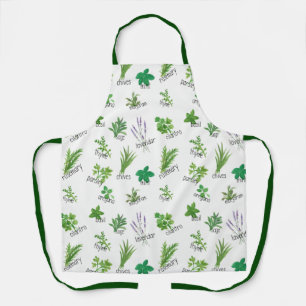 Watercolor Herb Apron
