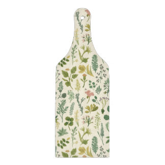 Watercolor herbs pattern cutting board