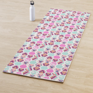 Watercolor Hexagon Pattern Yoga Mat