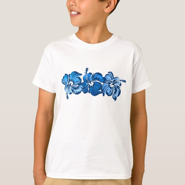 Watercolor Hibiscus Girls Tee (Front)